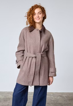 Caleb midi kappa brun melange