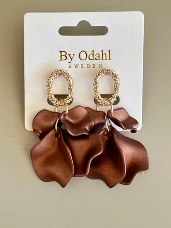 Örhänge silk mörkbrun