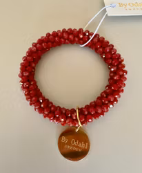 Pärlarmband bordeaux