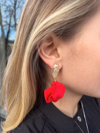 Bladörhänge röd guld