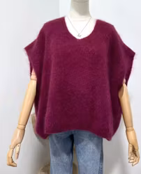 Celinn mohairväst wine/cerise