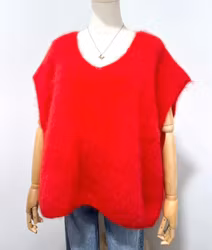 Celinn mohairväst röd