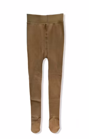 Fleecefodrad nylonstrumpbyxa beige