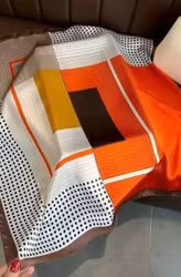 Paris scarf dot brun/orange