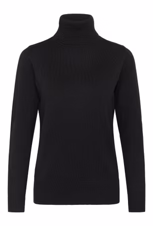 Mila stickad polo svart