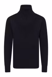 Mila stickad polo marinblå