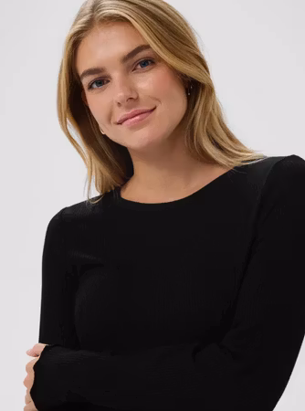 Olalia långärmad topp svart