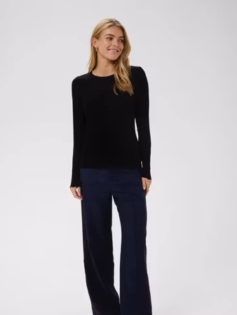 Olalia långärmad topp svart