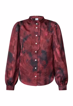 Virsa blus vinröd/svart