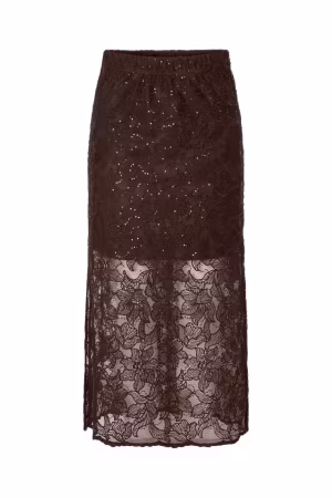 Louise spetskjol brun