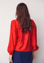 Lykke v-neck blus röd