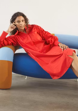 Sigga deco dress röd