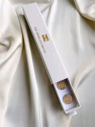 Knappsmycke platta guld 6-pack