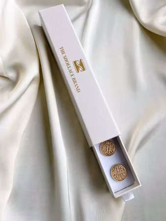 Knappsmycke platta guld 6-pack