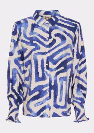 Ane smock shirt blå