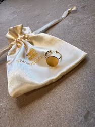 Justerbar ring silver för knappsmycken