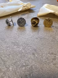 Broschpin silver för knappsmycken