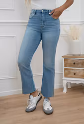 Folyrose jeans flare ljus denim V