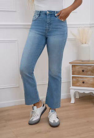 Folyrose jeans flare ljus denim V