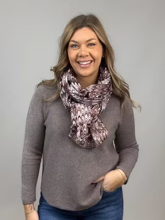 Scarf mönstrad rosa