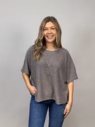 Nessa ponchotröja taupe