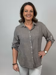 Kelly skjorta brodyr taupe