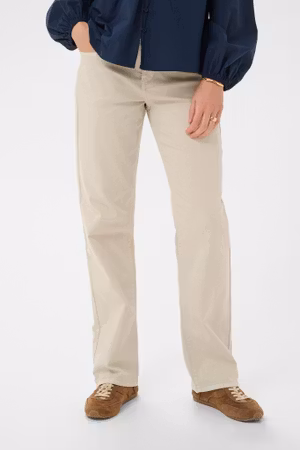 Sophia raka twill byxor oatmeal