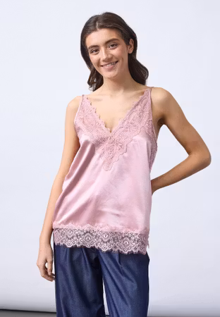 Valerie satinlinne mauve