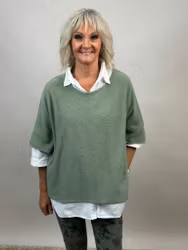 Nessa ponchotröja ljus army