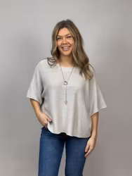 Nessa ponchotröja beige/sand