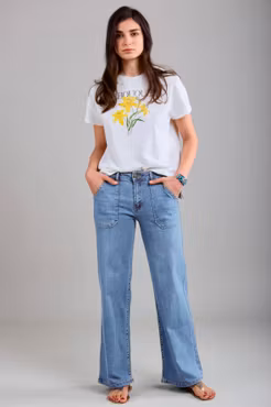 Toxic jeans raka ljusblå