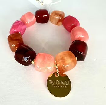 Armband stretch mix rosa/korall