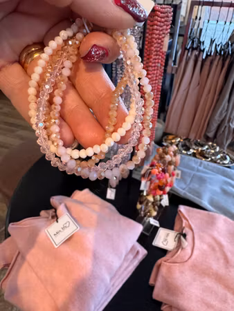 Pärlarmband 4 st mix rosa