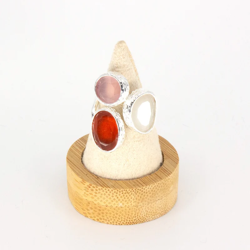 Tripple omikron ring silver