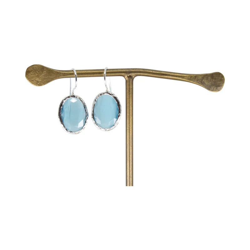 Thea örhänge ljusblå silver