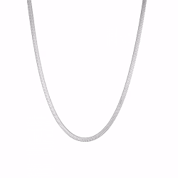 Glow 3mm halsband silver