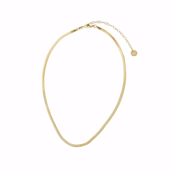 Glow 3mm halsband guld