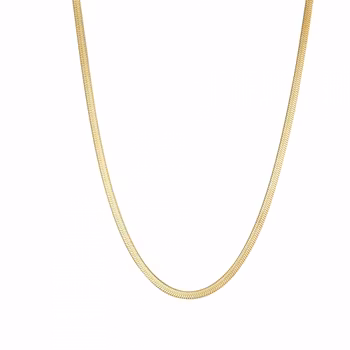 Glow 3mm halsband guld