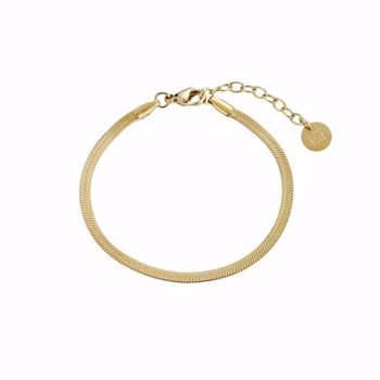 Glow 3mm armband guld