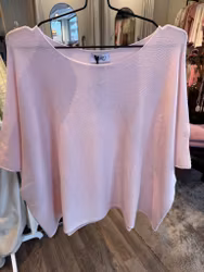 Nessa ponchotröja ljusrosa