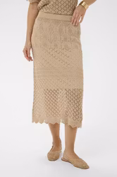 Sevija stickad kjol beige