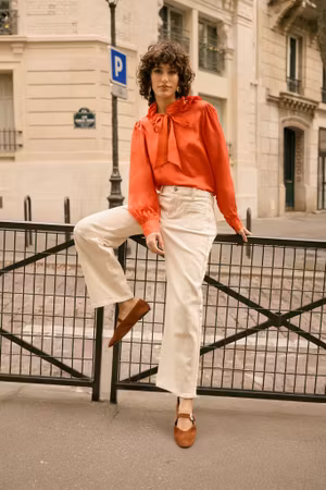 Natalia 7/8 twill byxa sand