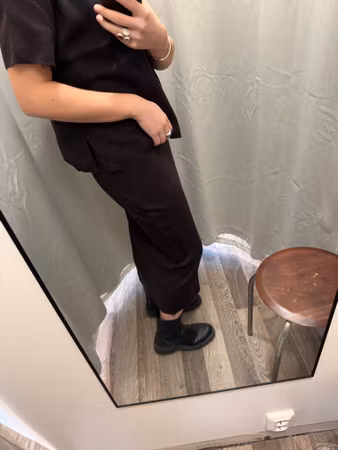 Astra stickad midikjol brun