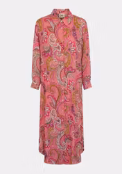 Lotta skjortklänning rose paisly