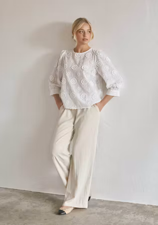 Pearl pant linne/viskos sand