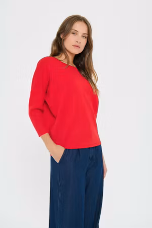 Mila r-neck pullover chinese red