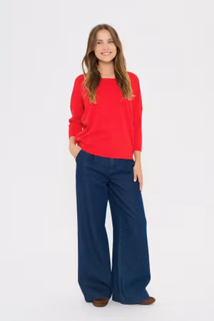 Mila r-neck pullover chinese red