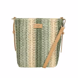 Stråväska liten grön