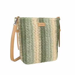 Stråväska liten grön