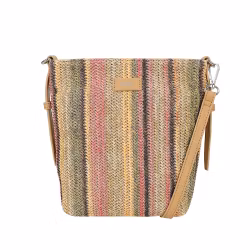 Stråväska liten rosa